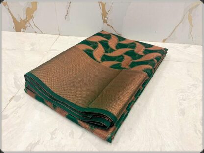 Maheshwari cotton soft silk party wear dazzling high quality Green saree