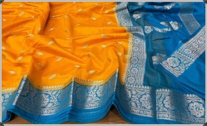 Semi Georgette Soft Silk Party wear dazzling high quality Navy-blue and pink saree